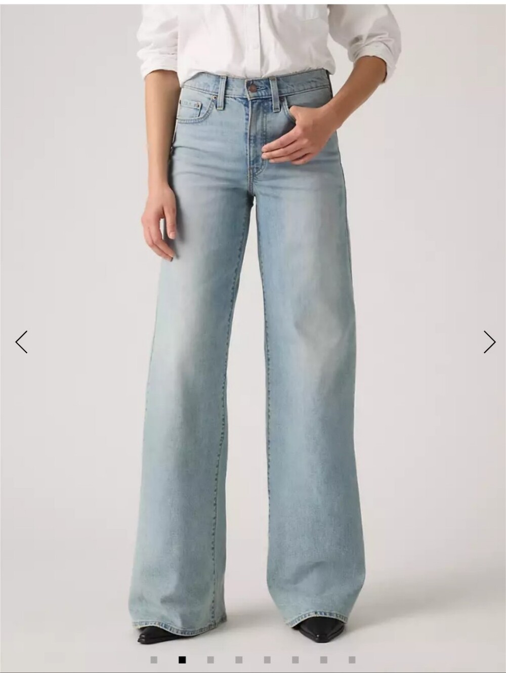 Levi's NEW 728 High Rise Wide Leg Women’s Jeans: Light Wash